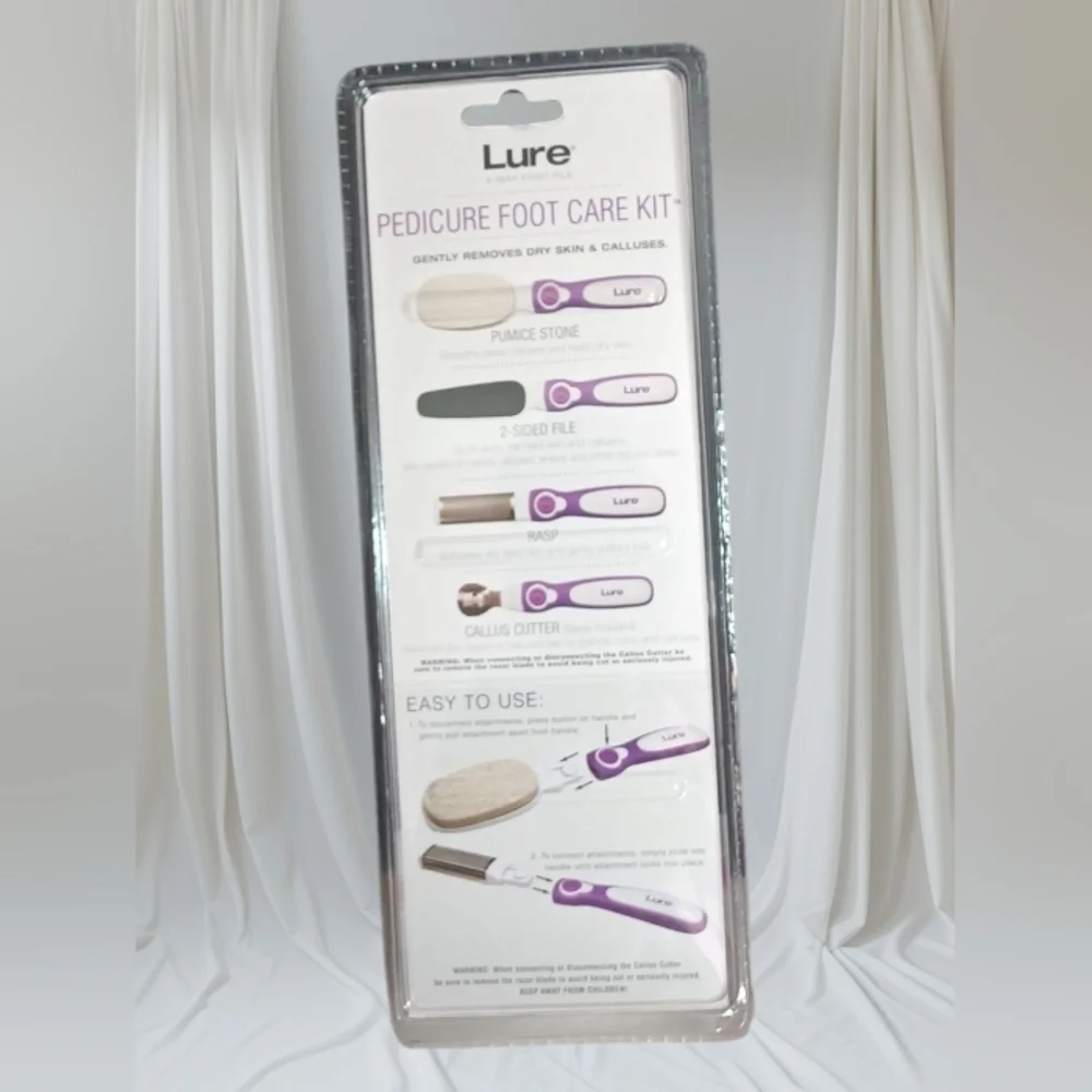 Lure Foot Care Pedicure Kit Callus Remover New Sealed